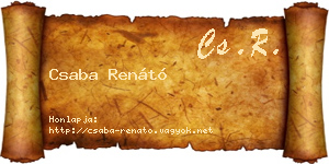 Csaba Renátó névjegykártya